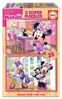 Opakowanie Puzzle 2x25 Myszka Minnie/Daisy (drewniane) G3
