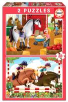 Opakowanie Puzzle 2x48 Konie G3