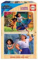 Opakowanie Puzzle 2x50 Nasze magiczne Encanto - Disney drewno