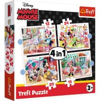 Opakowanie Puzzle 4w1 Minnie z przyjaciółmi TREFL