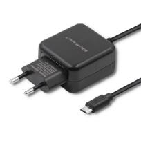 Opakowanie QOLTEC ŁADOWARKA SIECIOWA MICRO USB, 5V, 2.4A, 12W, CZARNA