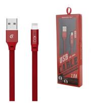 Opakowanie SOMOSTEL KABEL USB IPHONE 2.0A SOMOSTEL CZERWONY 2400MAH QUICK CHARGER QC 3.0 1M POWERLINE +DIODA LED SMS-BOW04 IP BLACK