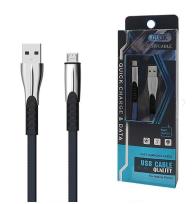 Opakowanie SOMOSTEL KABEL USB MICRO 2.4A NIEBIESKI 2400MAH QUICK CHARGER QC 3.0 1M METALOWE WTYKI BW02