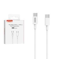Opakowanie SOMOSTEL KABEL USB TYP-C DO TYP-C 5A 18W BIAŁY 5000MAH POWER DELIVERY 1.2M SMSBT10