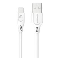 Opakowanie SOMOSTEL ŁADOWARKA SIECIOWA 2A + KABEL IPHONE BIAŁA SOMOSTEL 2100MAH 2XUSB DUAL SMS-A13 SMS-A13
