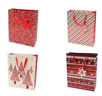 Opakowanie Torba prezentowa świąteczna 26x32x10 mix