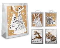 Opakowanie Torba prezentowa świąteczna 3D 32x26x10 mix