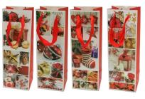 Opakowanie Torba prezentowa świąteczna Brokat 35,5x12,5x8 mix