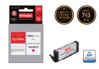 Opakowanie Tusz Activejet AC-551MR (zamiennik Canon CLI-551M; Premium; 8 ml; czerwony)