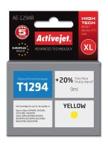 Okładka książki Tusz Activejet AE-1294R (zamiennik Epson T1294; Premium; 9 ml; żółty)