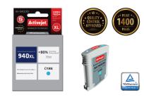Opakowanie Tusz Activejet AH-940CRX (zamiennik HP 940XL C4907AE; Premium; 35 ml; niebieski)