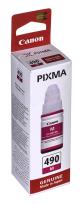 Opakowanie Tusz Canon czerwony GI-490M=GI490M=0665C001, 70 ml.