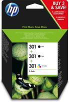 Opakowanie Tusz HP zestaw HP 301, HP301=E5Y87EE, zawiera 2 szt. czarny i 1szt kolor, 2xCH561EE+CH562EE