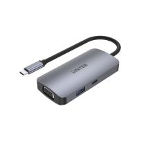 Opakowanie UNITEK HUB USB-C 1XUSB 3.1 GEN1 VGA 2XHDMI PD MST