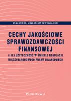 Okładka książki Cechy jakościowe sprawozdawczości finansowej..