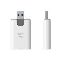 Okładka książki Czytnik kart pamięci Silicon Power Combo - USB 3.0 / SD, microSD white-grey