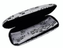 Opakowanie Etui na okulary biało-czarne + mikrofibra - nuty