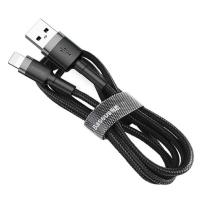 Okładka książki Kabel Baseus CALKLF-CG1 (Lightning M - USB 2.0 M; 2m; kolor szaro-czarny)