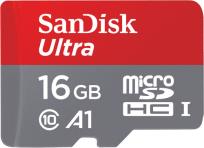 Okładka książki Karta pamięci SanDisk Ultra SDSQUAR-016G-GN6IA (16GB; Class 10; Adapter)