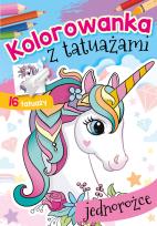 Okładka książki Kolorowanka z tatuażami. Jednorożce