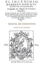 Okładka książki Miguel de Cervantes. Libro para escribir
