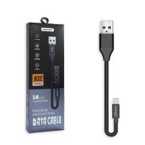 Okładka książki NAFUMI KABEL USB TYP-C 6A PŁASKI CZARNY 6000MAH QUICK CHARGER QC 3.0 30CM NFM-A32 BLACK