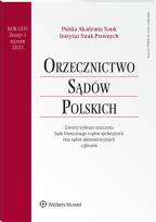 Okładka książki Orzecznictwo Sądów Polskich 1/2022