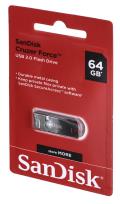 Opakowanie Pendrive SanDisk Cruzer Force SDCZ71-064G-B35 (64GB; USB 2.0; kolor inox, kolor srebrny)