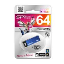 Okładka książki Pendrive Silicon Power Touch-835 64GB USB 2.0 Niebieski