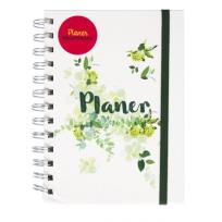 Opakowanie Planer niedatowany kwiaty zielone na spirali DIK