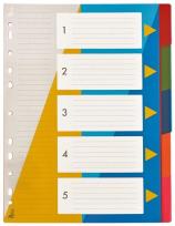 Opakowanie Przekładki A4 PP numeryczne 1-5 BP630-5