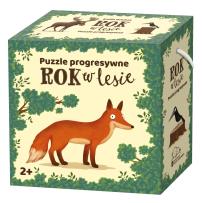 Okładka książki Rok w lesie. Puzzle progresywne