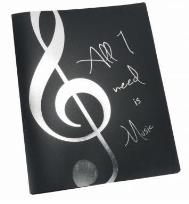 Opakowanie Segregator z folijkami All I Need Is Music srebrny