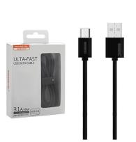 Okładka książki SOMOSTEL KABEL USB MICRO 3A CZARNY 3100MAH QUICK CHARGER 1.2M POWERLINE SMS-BP02 MICRO