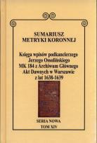 Opakowanie Sumariusz Metryki Koronnej Seria nowa Księga wpisów MK 184