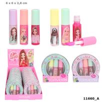 Opakowanie Zestaw błyszczyków TOPModel w metalowym opakowaniu 3 sztuki mix 11660A