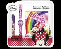 Opakowanie Zestaw piśmienniczy zegark cyfrowy długopis pamiętnikiem Minnie WD20418