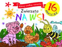 Okładka książki Zwierzęta na wsi. Koloruj według numerów