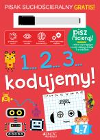 Okładka książki 1...2...3... kodujemy! Książka z pisakiem suchościeralnym
