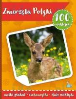 Okładka książki 100 naklejek z plakatem. Zwierzęta Polski