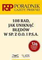 Okładka książki 108 rad jak uniknąć błędów w sp. z o.o. i P.S.A.