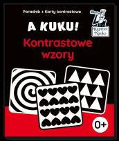Okładka książki A kuku! Kontrastowe wzory (Poradnik + karty obrazkowe). Kapitan Nauka