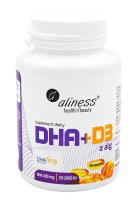 Zdjęcie produktu Aliness Omega DHA 300 mg z alg + D3 2000IU 60 kaps
