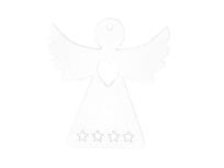 Opakowanie Anioł biały dekoracja drewniana 4cm 12szt