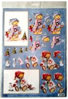 Opakowanie Arkusz do techniki 3D A4 Peggy Abrams misie