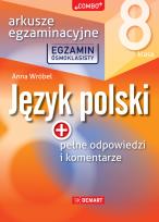 Okładka książki Arkusze egzaminacyjne z j. polskiego  dla 8-klasisty