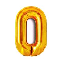 Opakowanie Balon foliowy złota cyfra '0'
