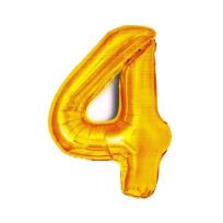 Opakowanie Balon foliowy złota cyfra '4'