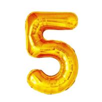 Opakowanie Balon foliowy złota cyfra '5'