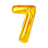 Opakowanie Balon foliowy złota cyfra '7'